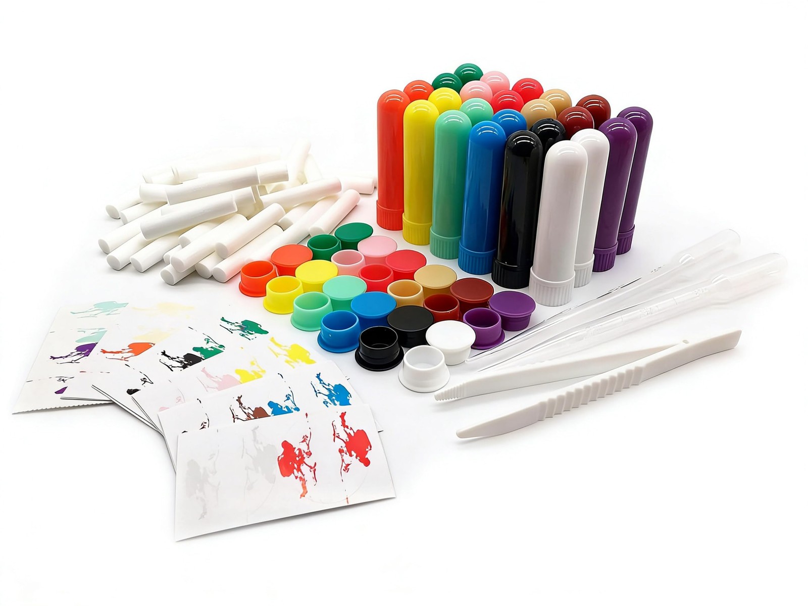 ZIOJOVK Nasal Inhaler Tubes - Kit Contains: 24 Empty 75 Piece Set, 12 Colors