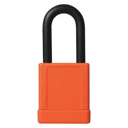 Zoro Select 48Jr73 Lockout Padlock, Keyed Alike, Aluminum, Orange, 1 1/2 In,