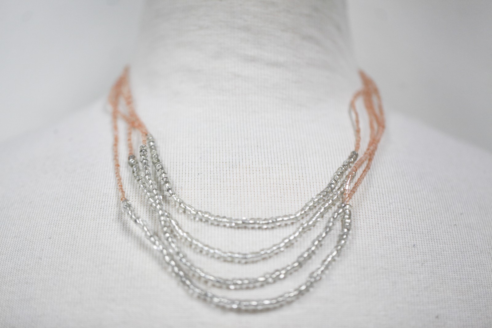 Avon Sea and Sky Multistrand Beaded Necklace Women's Fashion Style Chic Chain