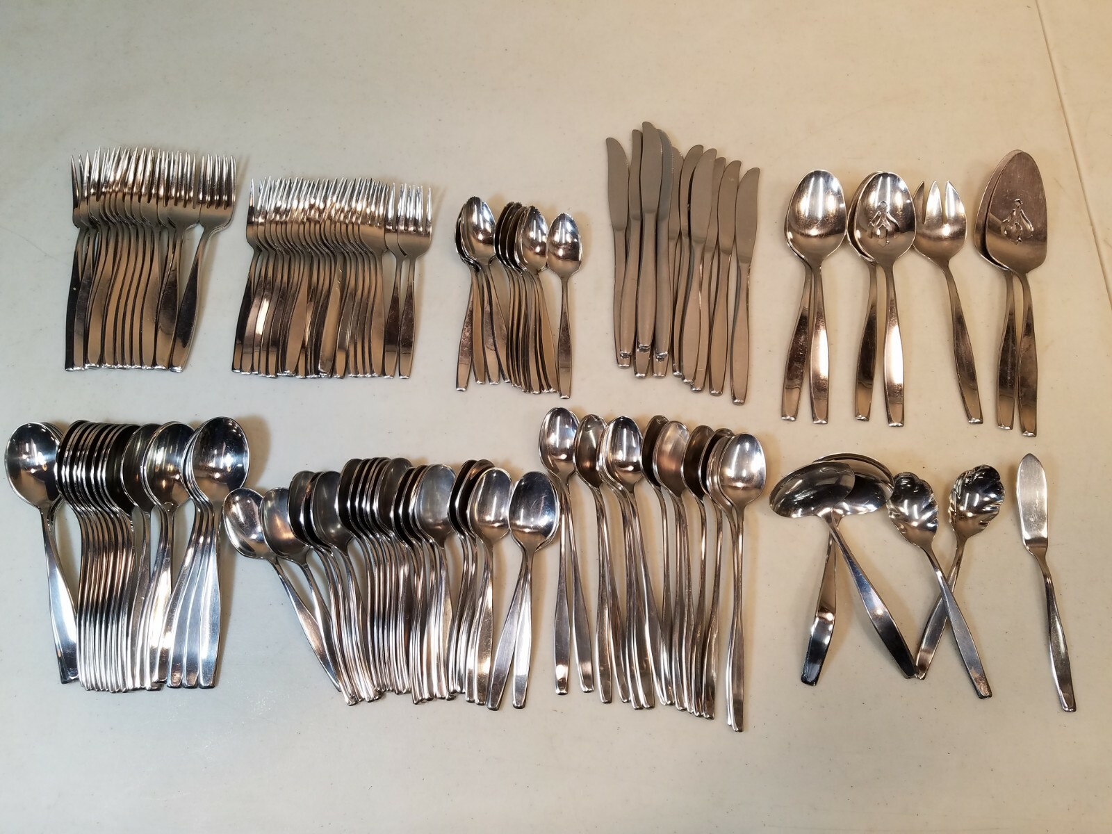 133 Piece Lot International Silver American Charm Stainless Steel Flatware Set