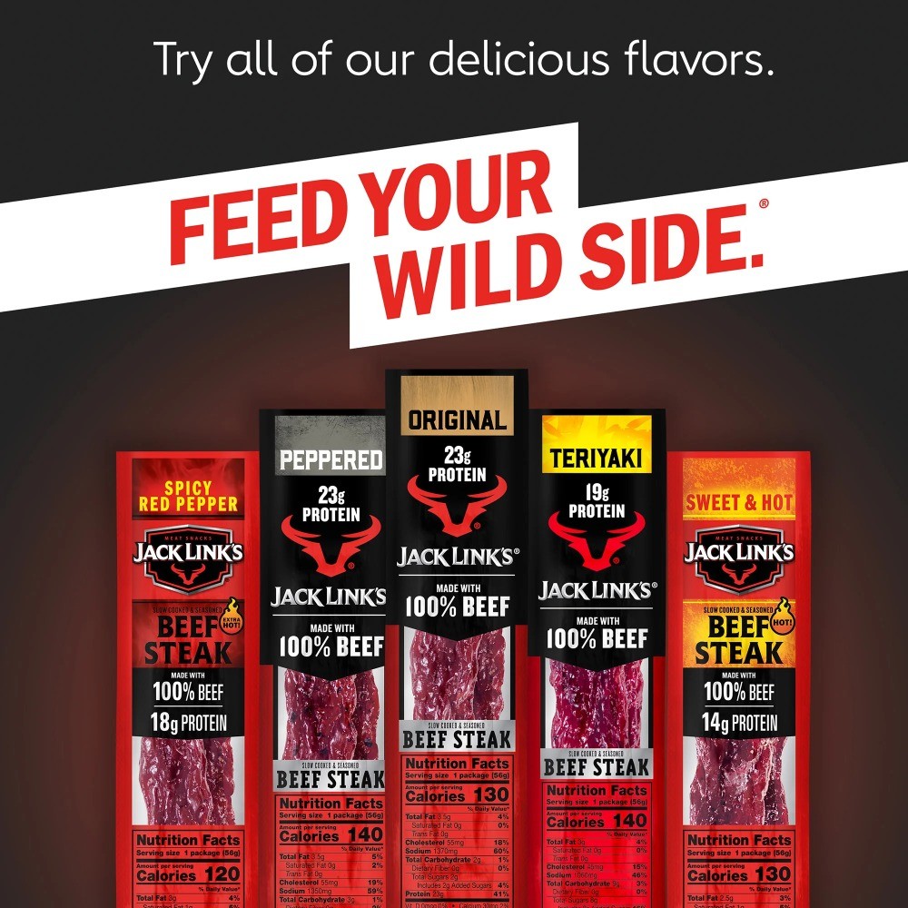 Jack Link's Original Beef Steak Multi-Pack (6 - 0.8 Ounce. Beef Steaks)