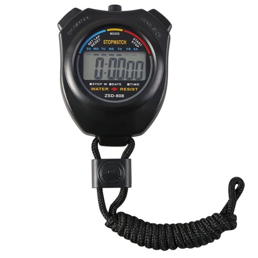 Multi-Function Electronic Digital Sport Stopwatch Timer, Large Display & Date US