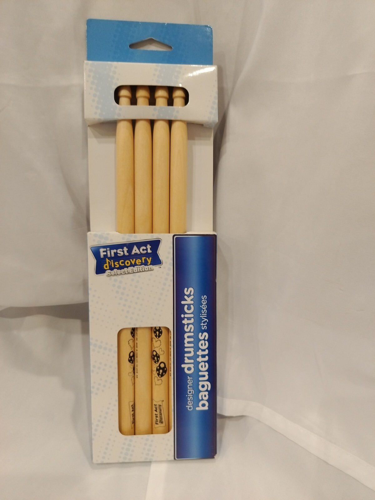 First Act Discovery Designer Drum Sticks, 4 Pack - Stars- 12 INCHES.