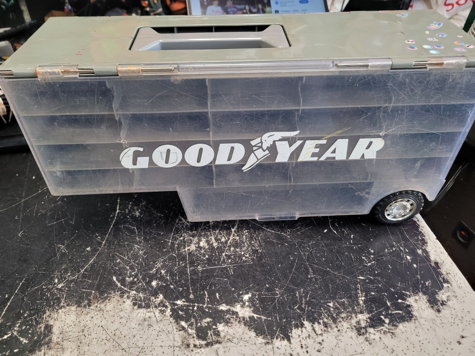 Vintage Hot Wheels Goodyear Car Carrier Double Sided, 40+ Cars, Hauler Only 1/64