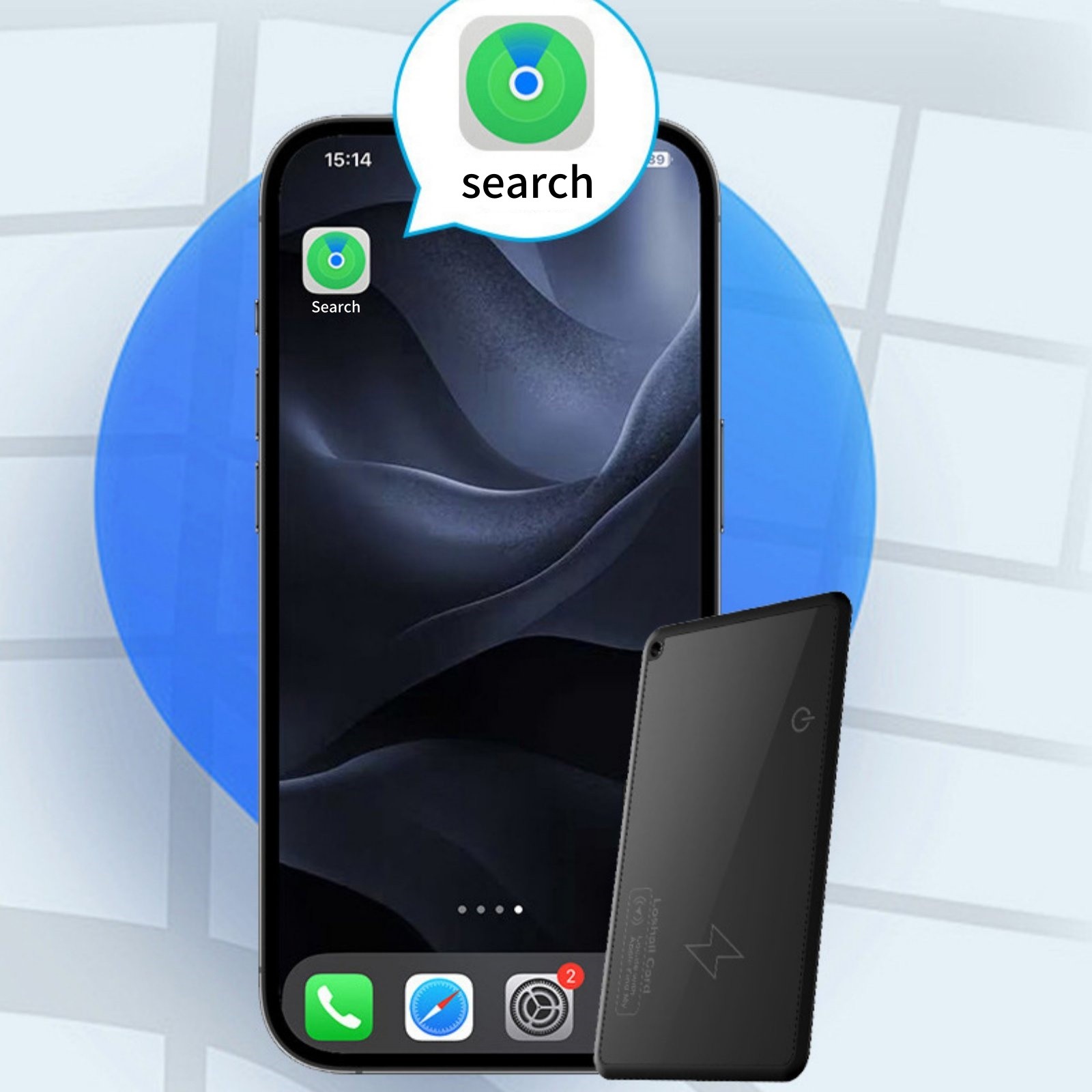Bluetooth Wireless Charging Smart Card Tracker Ultra-Thin Wallet Tracker