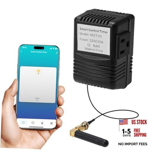WiFi Smart Socket Timer for Low Voltage Landscape Lighting, App & Voice
