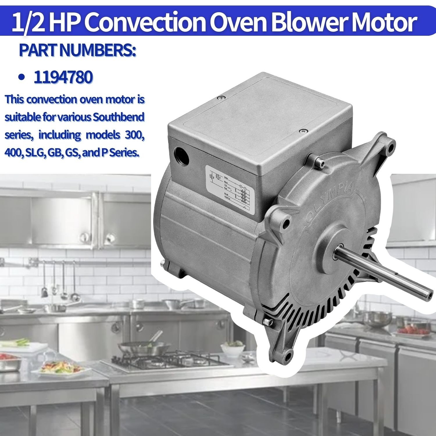 1194780Convection Oven Motor 1194780 For Southbend 300 400 SLG GB GS