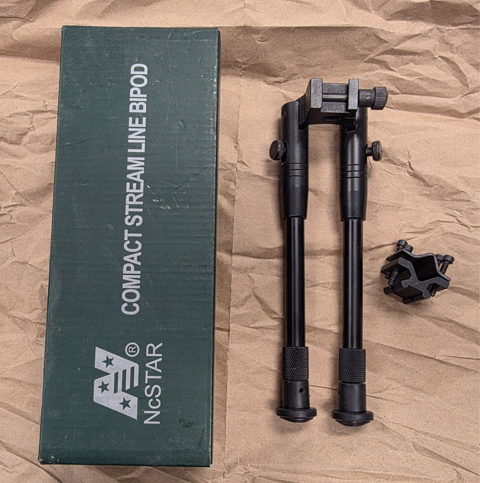 NcStar Streamline Bipod Picitanny With Barrel Mount