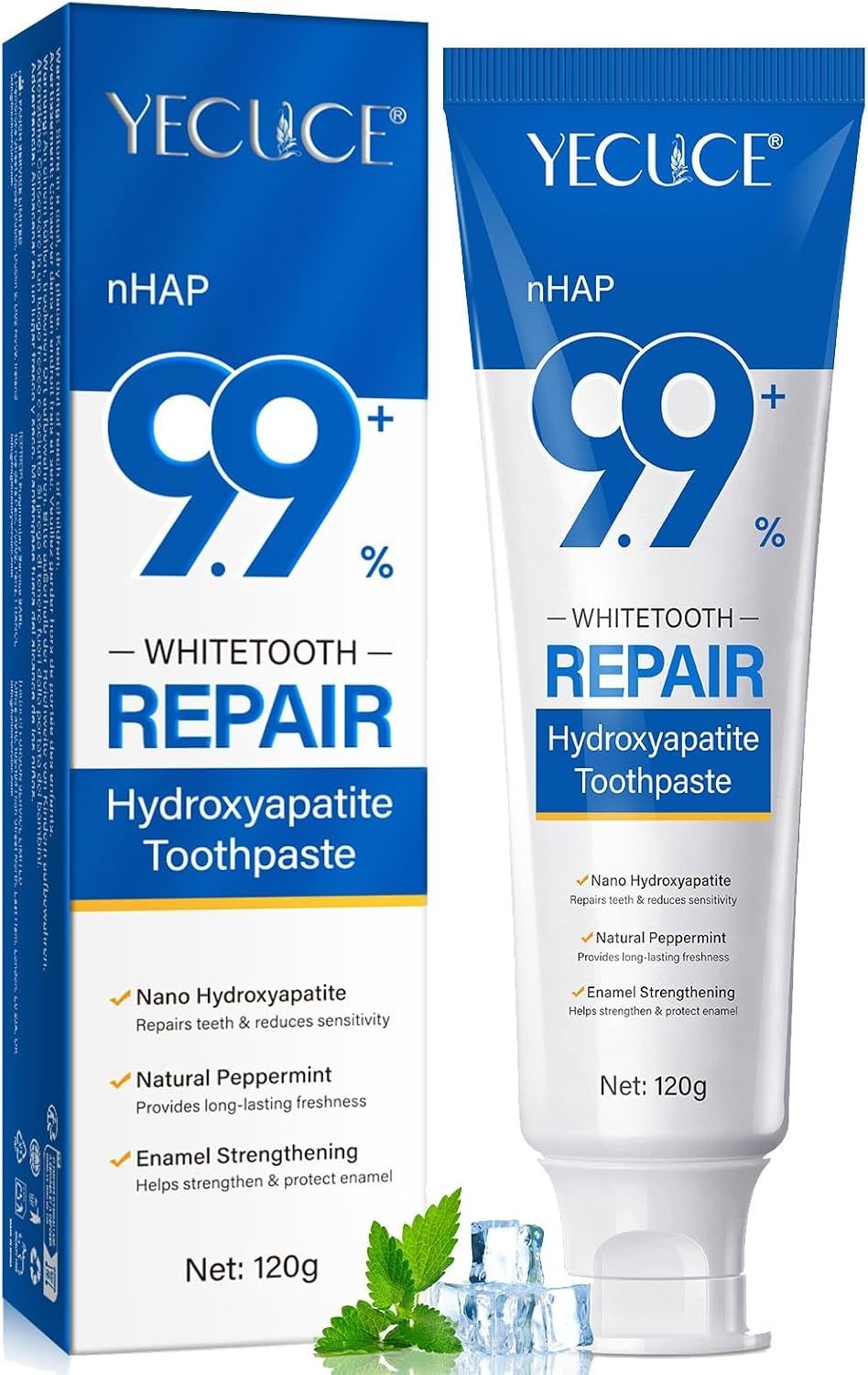 9.9% Hydroxyapatite Toothpaste, 4.23 Oz Nano Hydroxyapatite Toothpaste for Ename