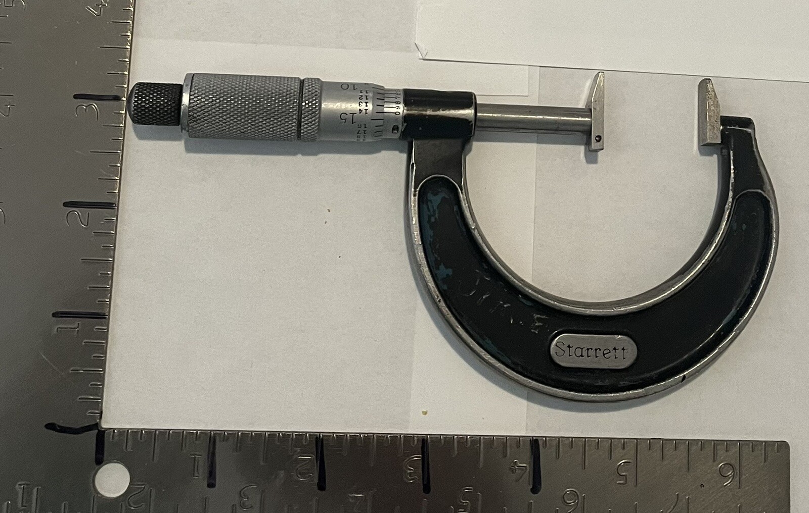 Starrett Micrometer 1-2" Gear Cutting Span Custom Made