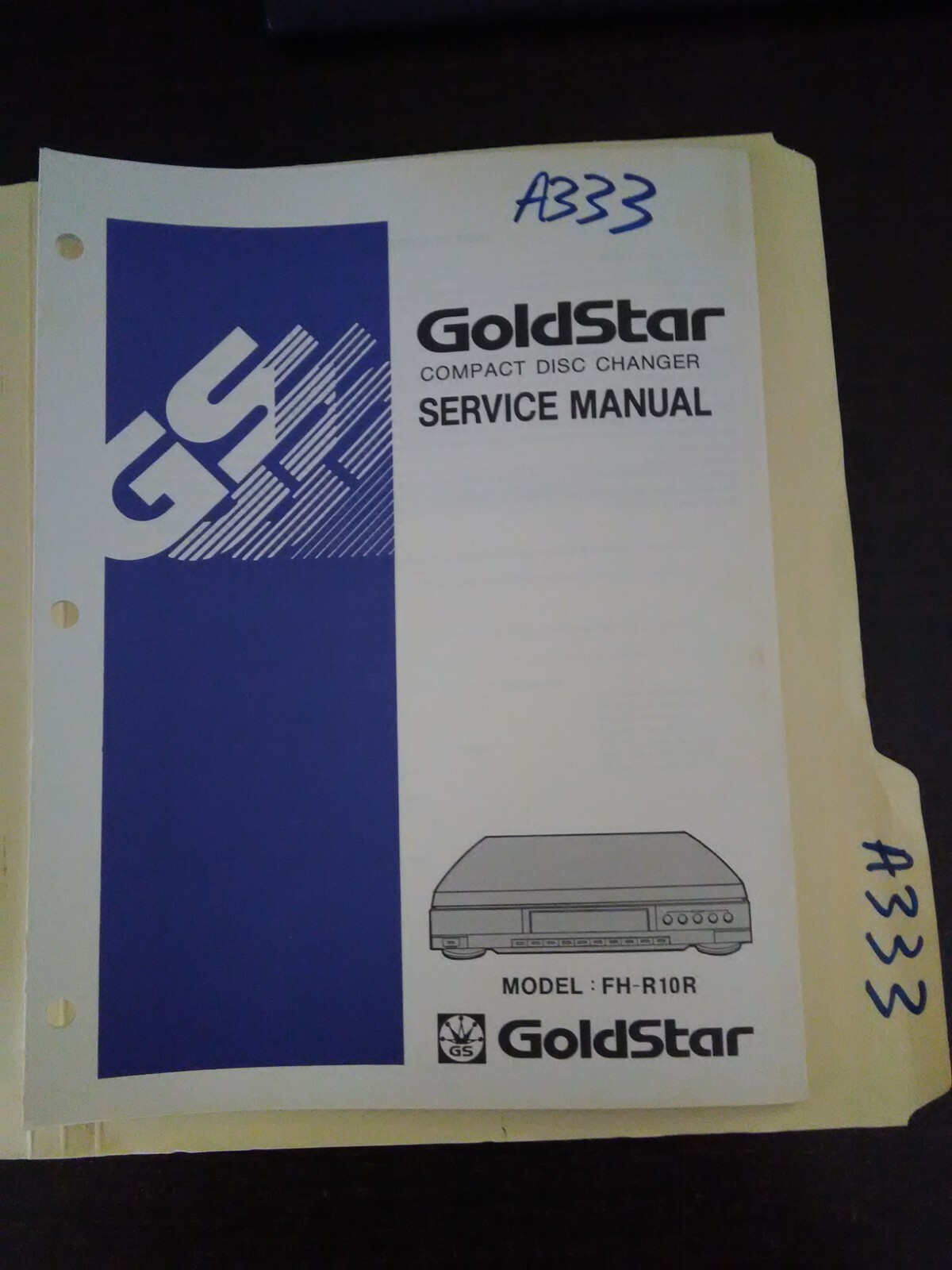 GOLDSTAR FH-R10R service manual original repair book