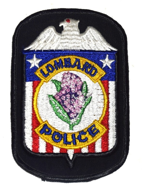 LOMBARD ILLINOIS IL Sheriff or Police Patch HYACINTH FLOWER VINTAGE OLD USED
