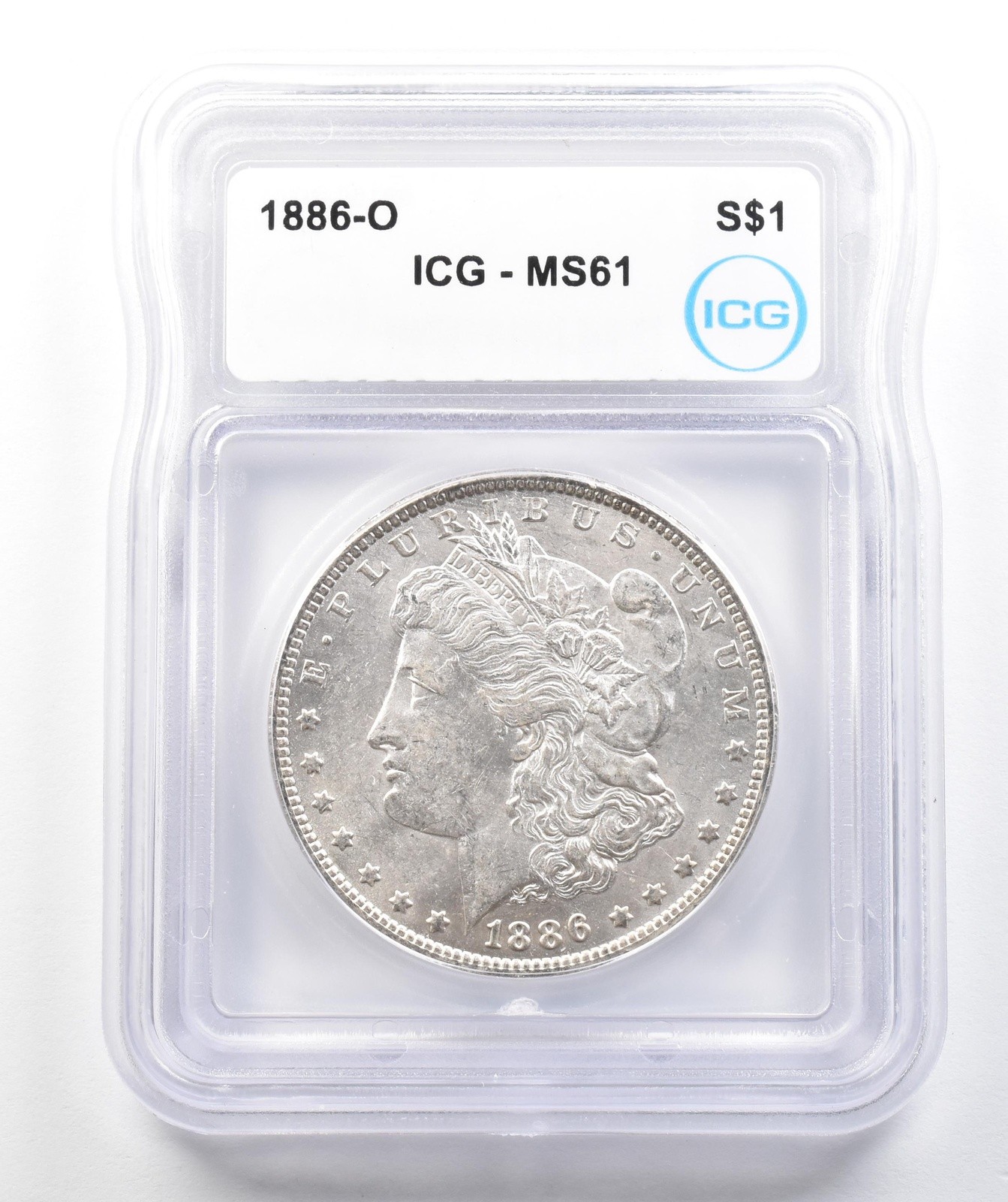 1886-O Morgan Silver Dollar MS61 ICG *9867