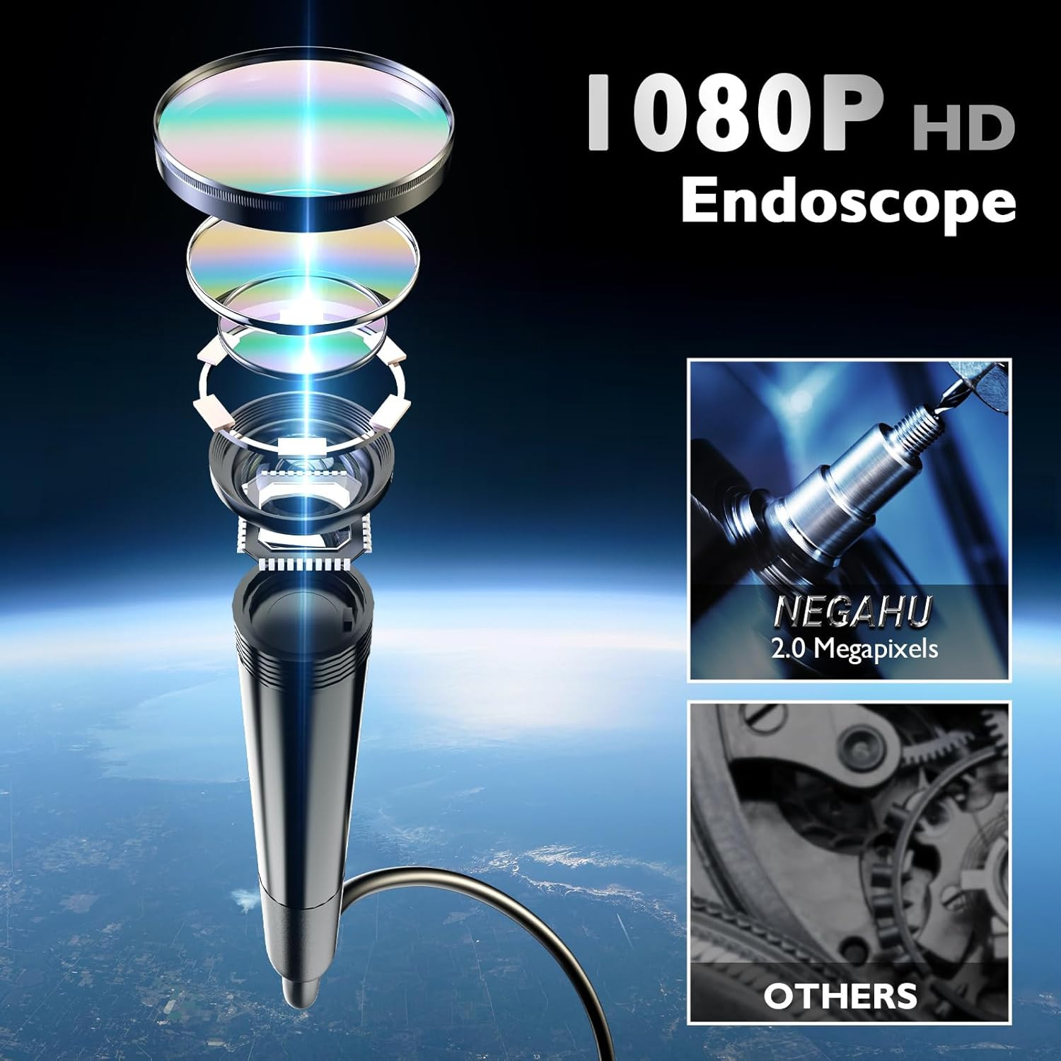 Pipe Inspection Camera Endoscope Video Sewer Drain Cleaner Waterproof Snake