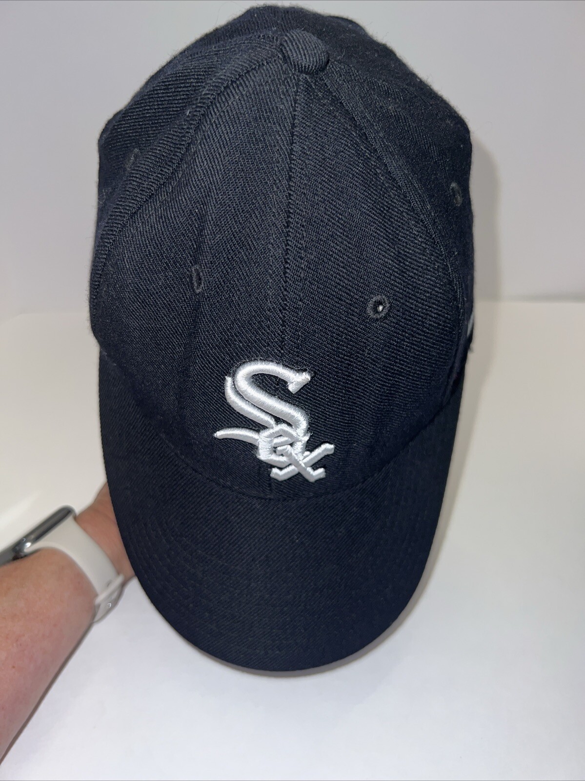 Chicago White Sox Wool Black Hat Cap MLB Gen Merchandise Hook Loop Team Nike