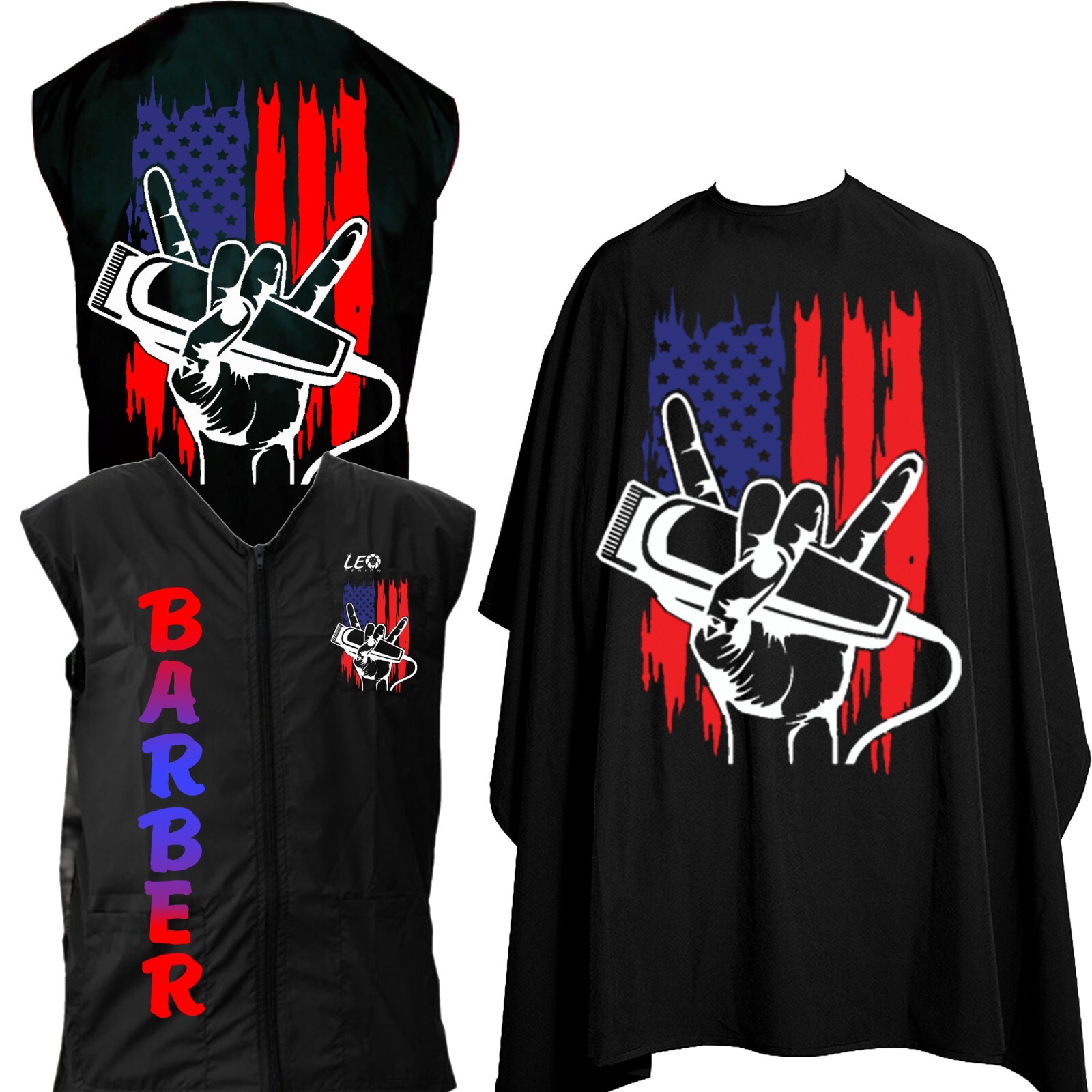 Custom Barber vest uniform, Barbershop stylist Vest, Barber smock, Haircut Smock