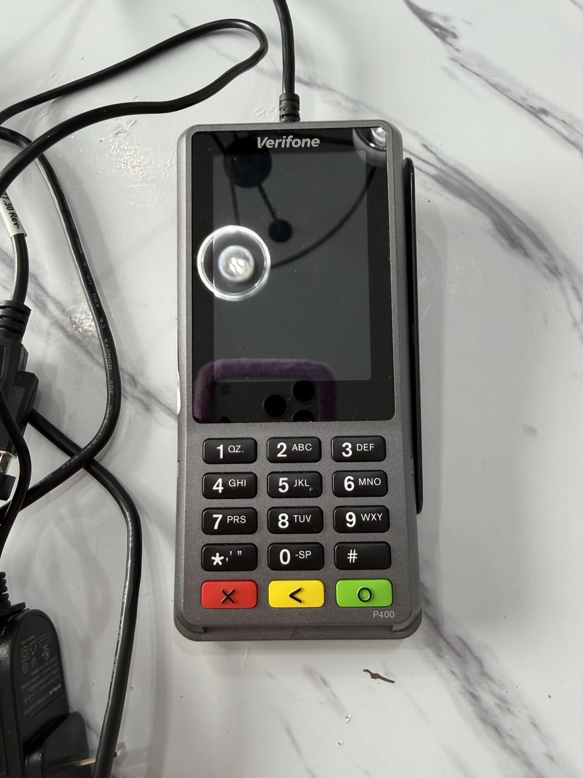Verifone P400 EMV Credit Card Terminal Power Tested Read Desc