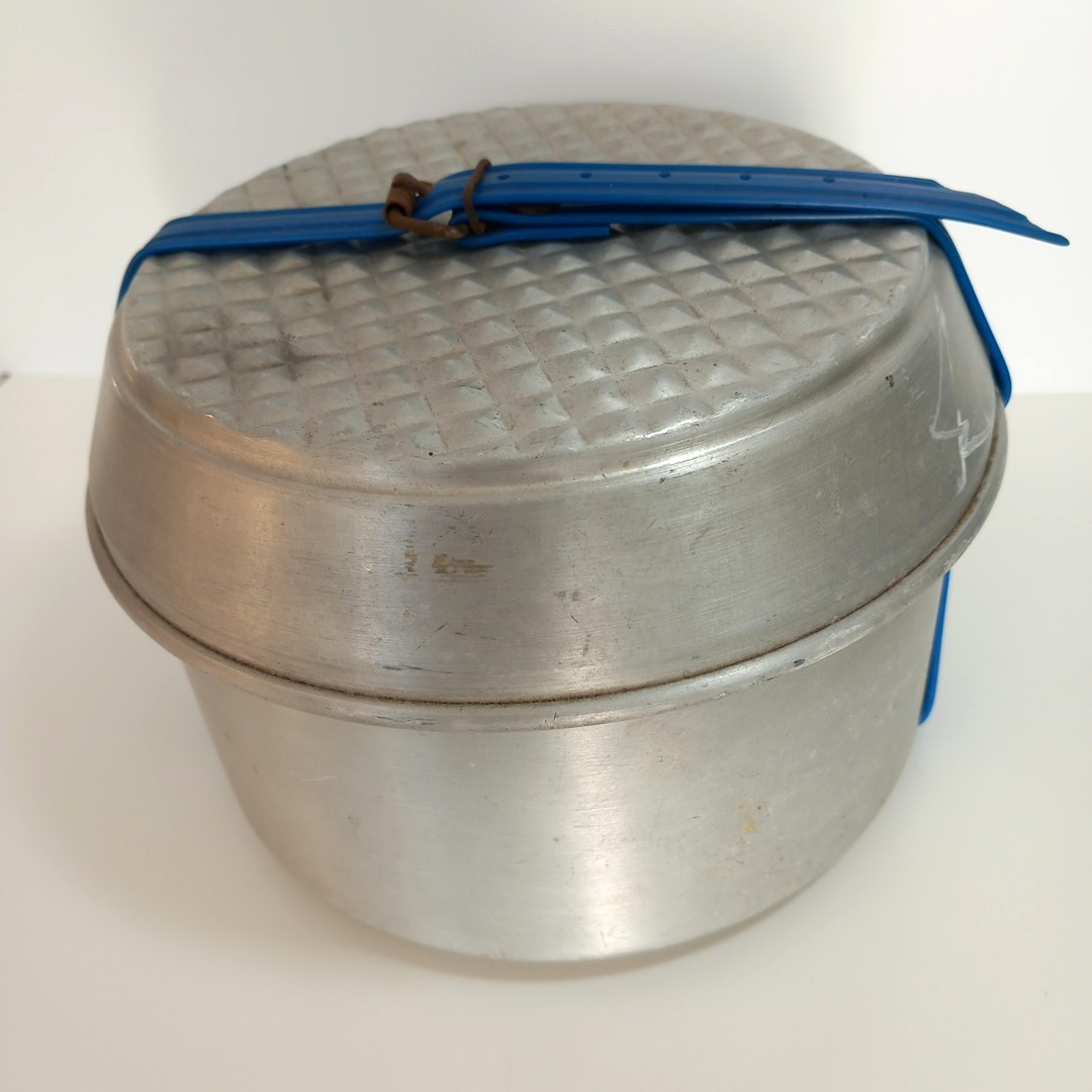 Vintage Mess Kit Aluminium Pots Camping Nesting Set 3