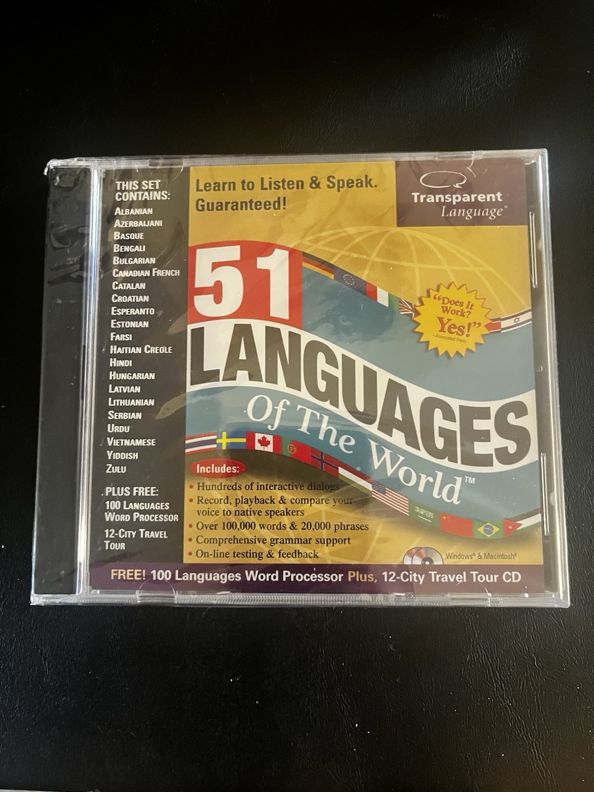 Transparent Language: 51 Languages of the World CD-ROM Windows Mac 2-Disc Set