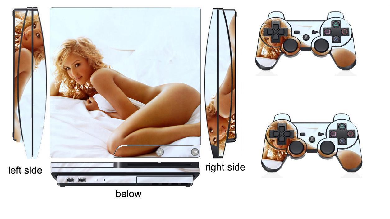 Lady 209 Skin Sticker for PS3 PlayStation 3 Slim and 2 controller skins