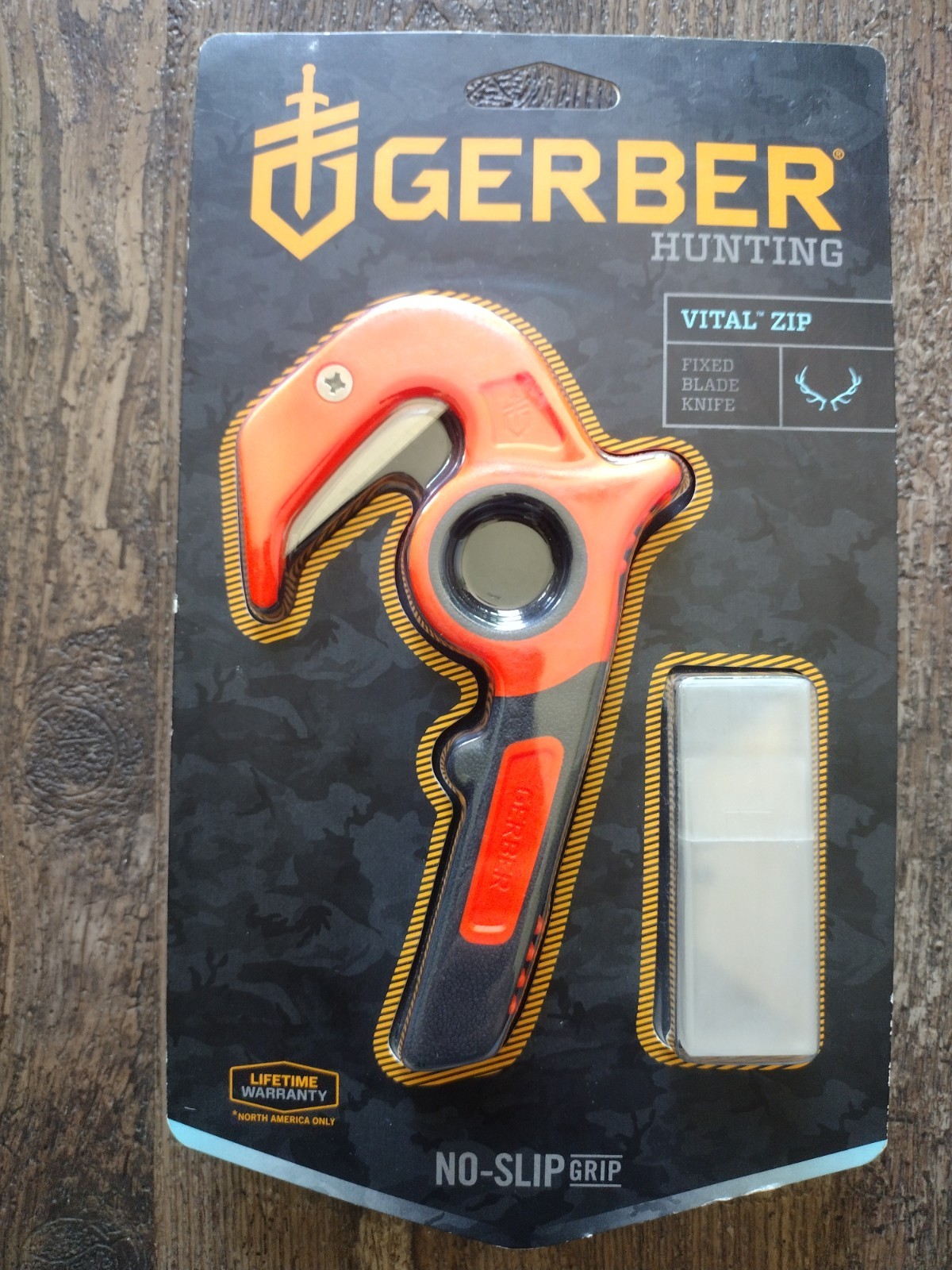 Gerber Hunting Vital Zip Fixed Blade Knife With Blades And Sheath No Slip Grip