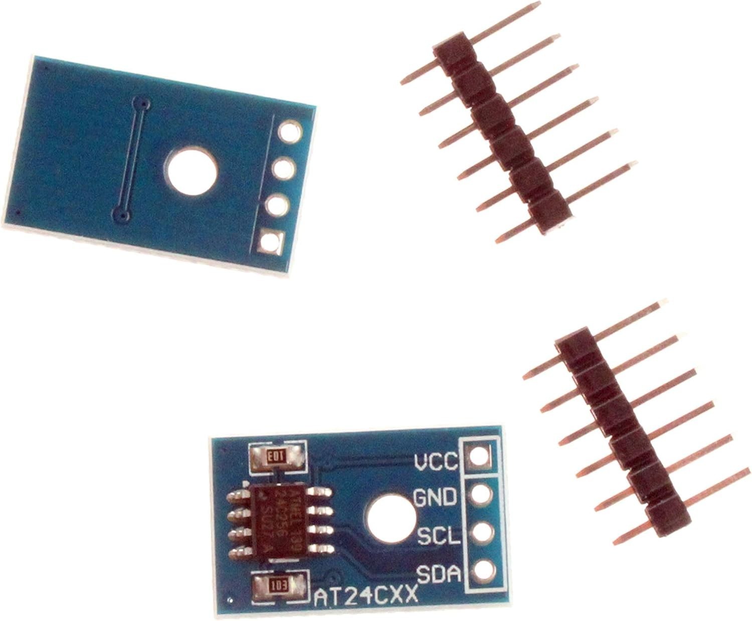 Pack of 2 AT24C256 EEPROM Memory Modules - I2C Interface for MCU Projects