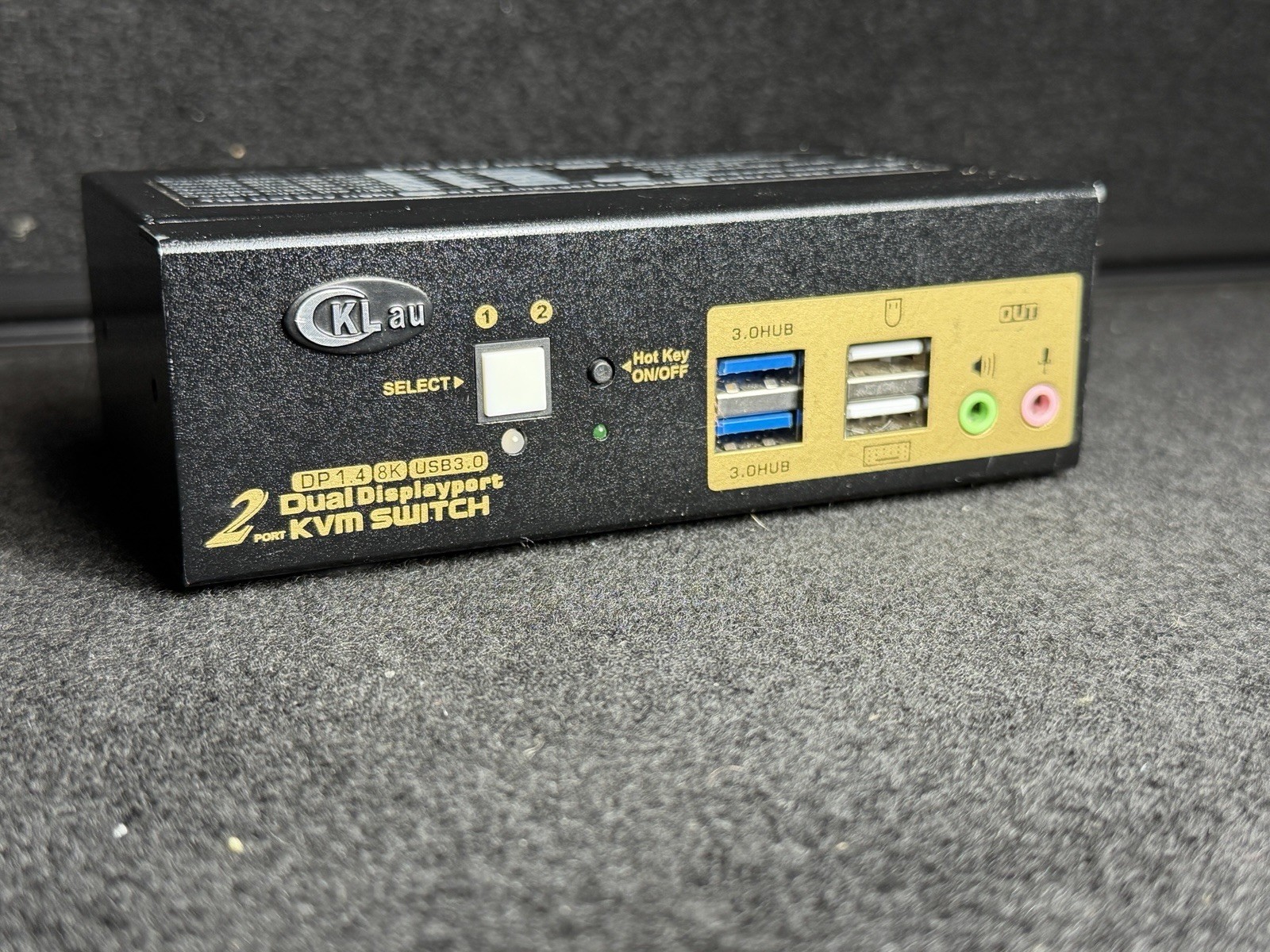 CKLau 2 Port USB 3.0 Dual Monitor KVM Switch Displayport 1.4 8K@30Hz 4K@144Hz