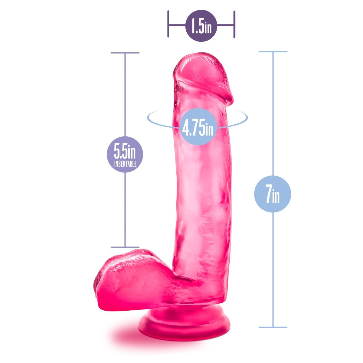 Sweet n' Hard Realistic G-spot Anal Dildo Dong Cock Suction Cup Beginner Sex Toy