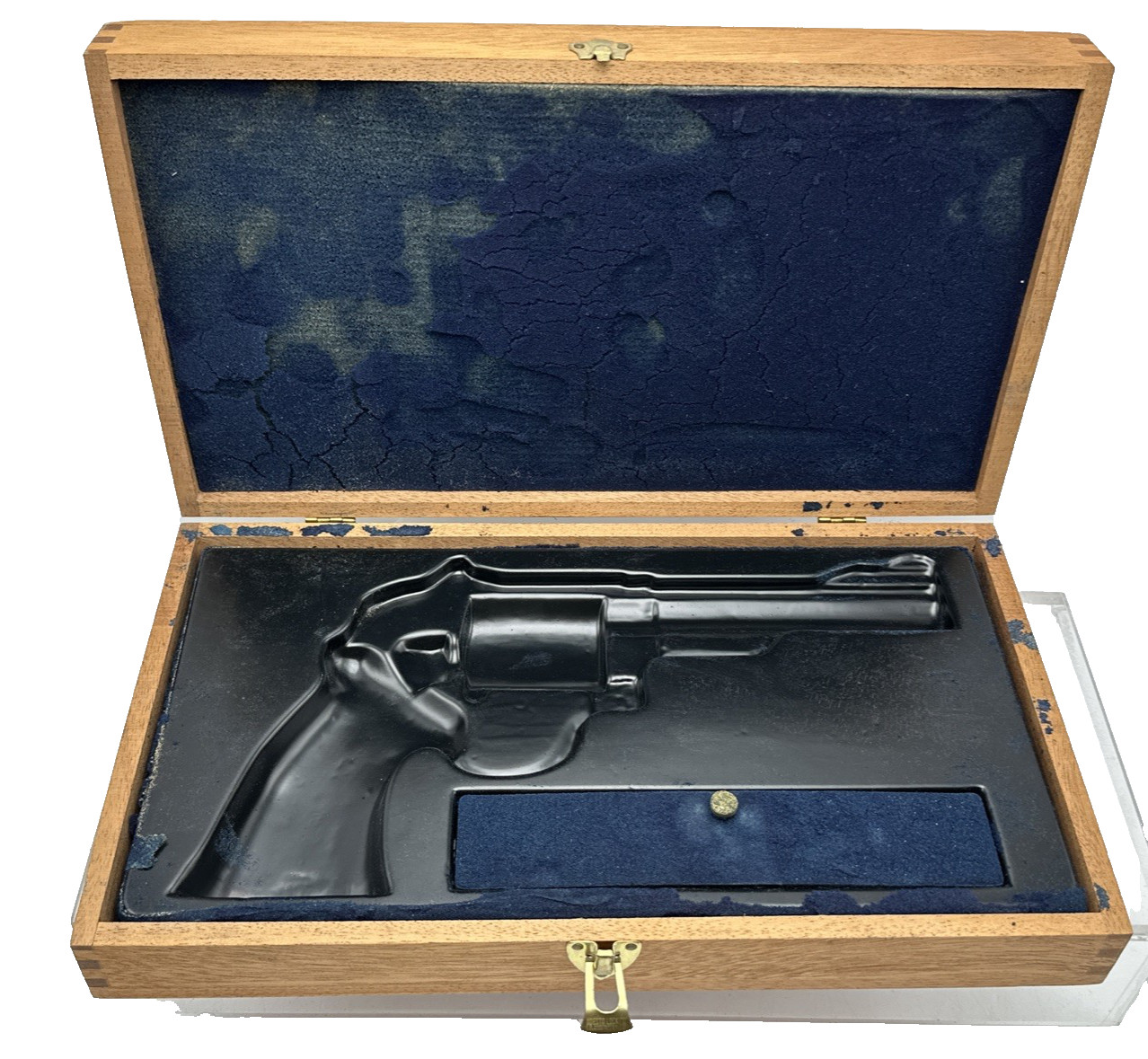 ORIGINAL S&W N-FRAME MAHOGANY PRESENTATION CASE 6" BARREL W/ DRAWER & INSERT