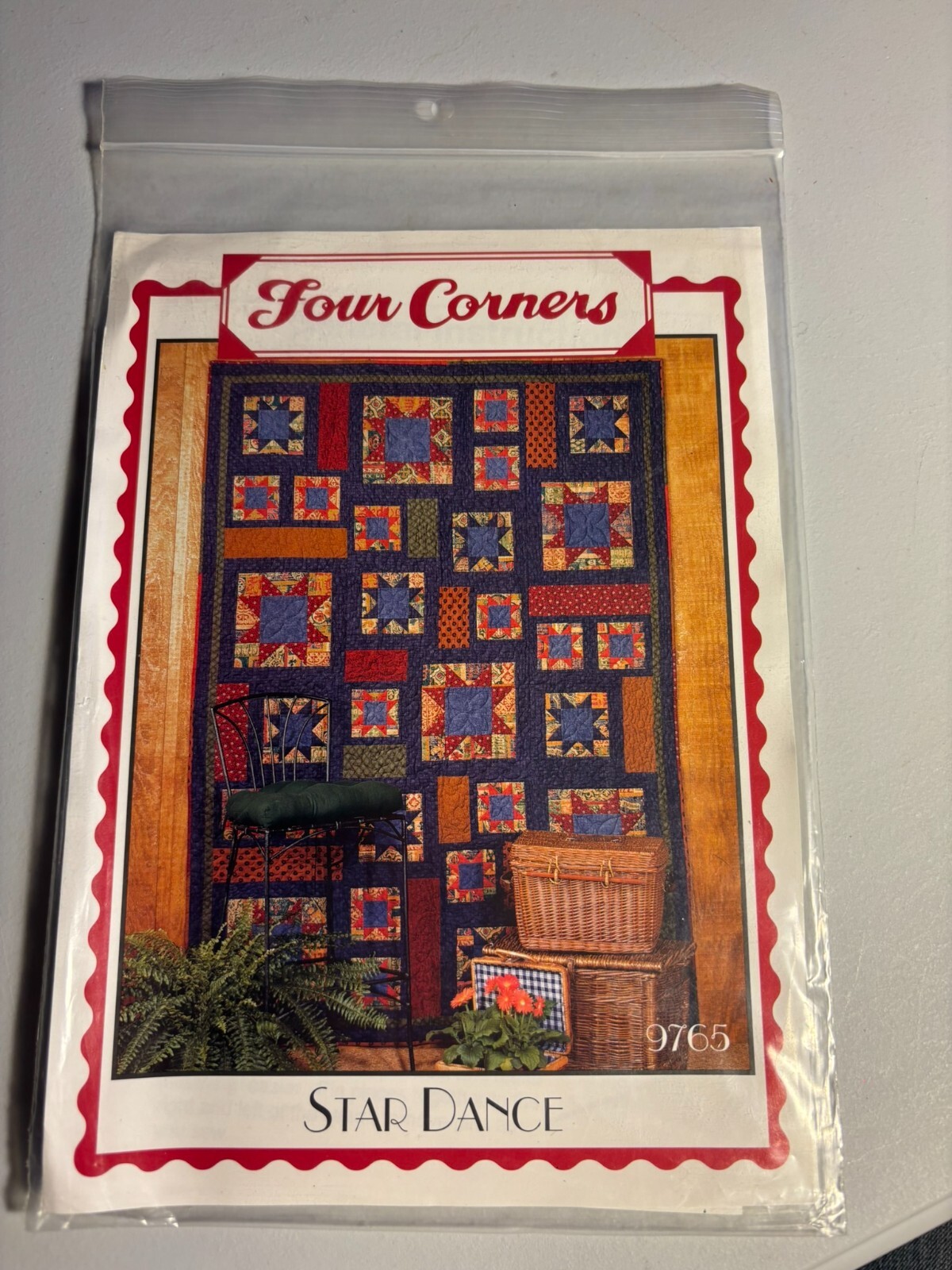 Four Corners STAR DANCE #9765 4 size quilt pattern, New, Free shipping
