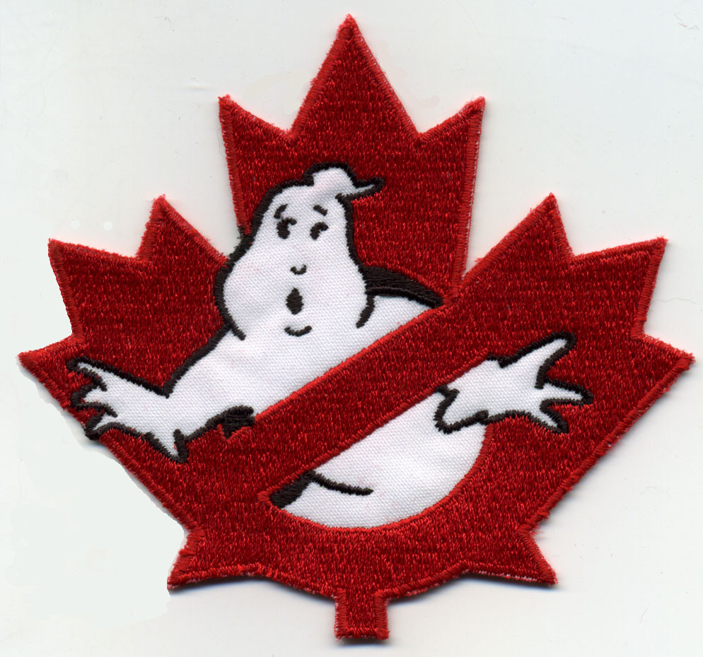 Canada Canadian Maple Leaf Style Embroidered Ghostbusters No Ghost Iron-on Patch