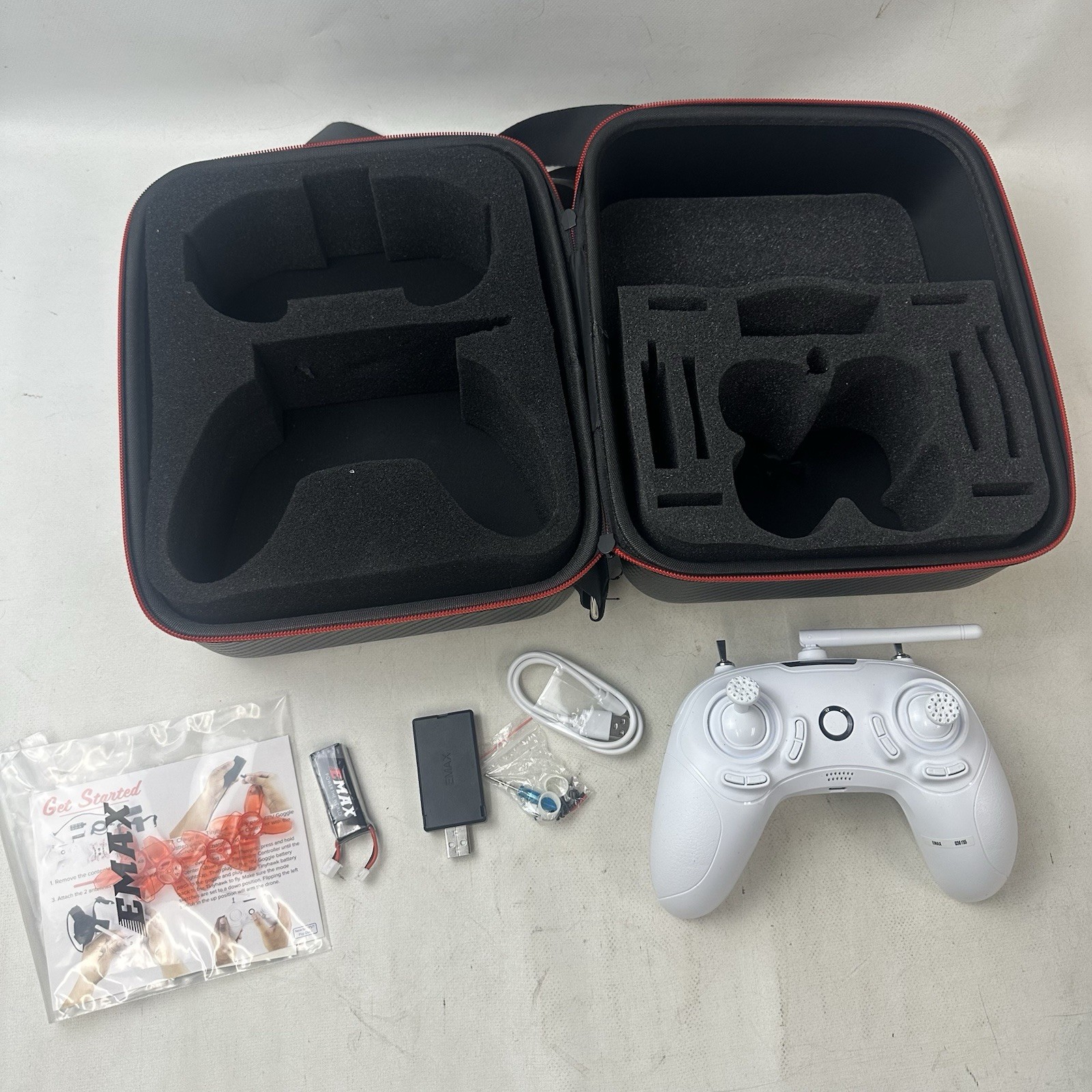 Emax Tiny Hawk #RTF Carrying Case Remote Replacement. Propellers Battery New