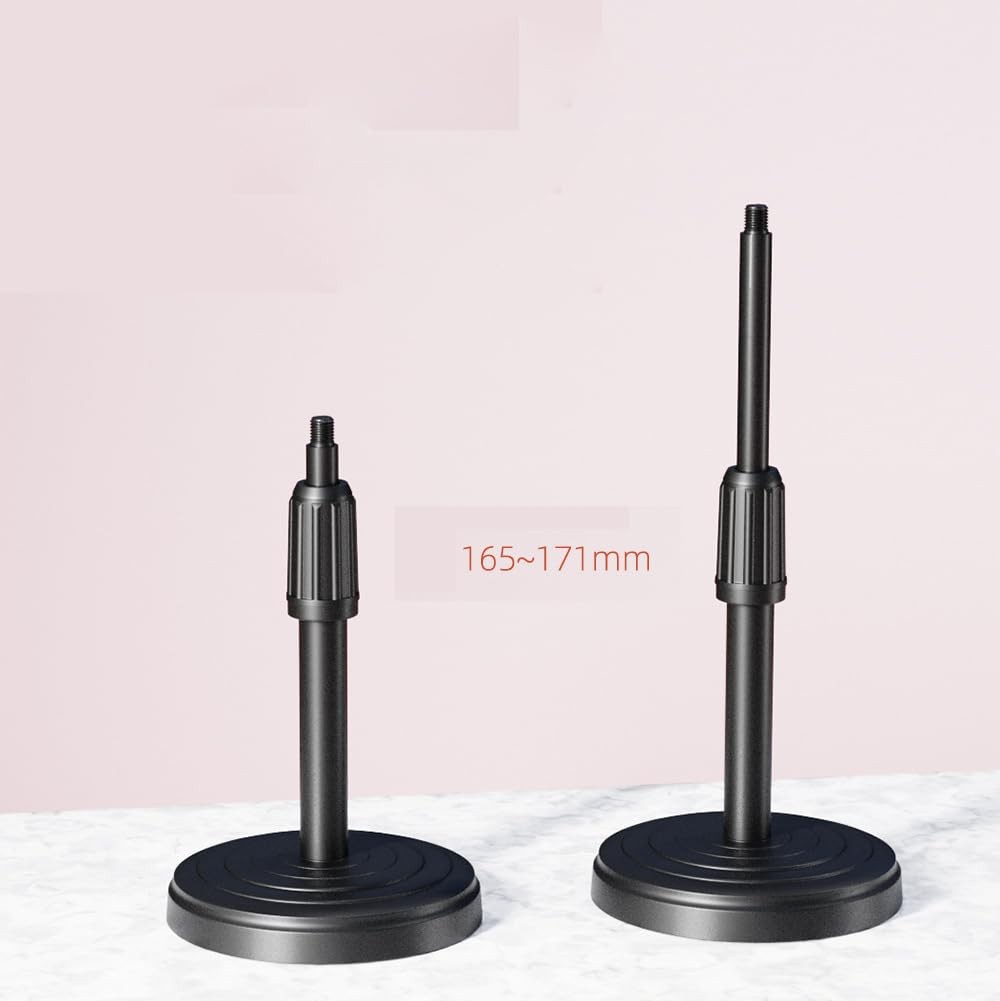 Desktop Microphone Stand Replacement Weighted Metal Adjustable Table Mic Stan...