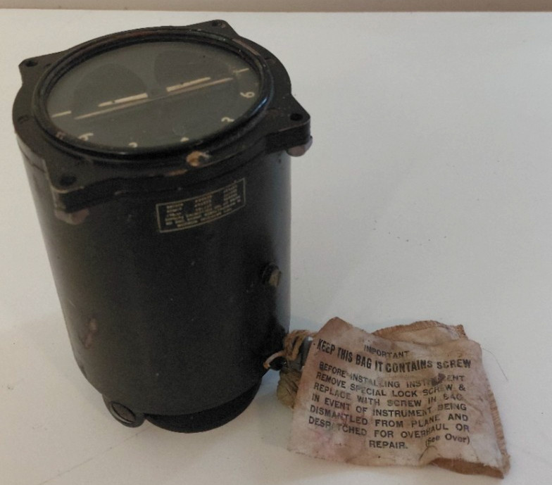 Vintage Aircraft Artificial Horizon Attitude Indicator Gyro Way-Aero Vacuum