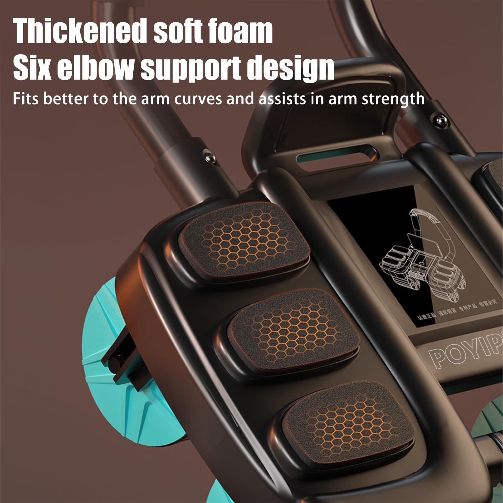 2025 New Ab Wheel Roller with Elbow Support - Automatic Rebound Abdominal Whe...