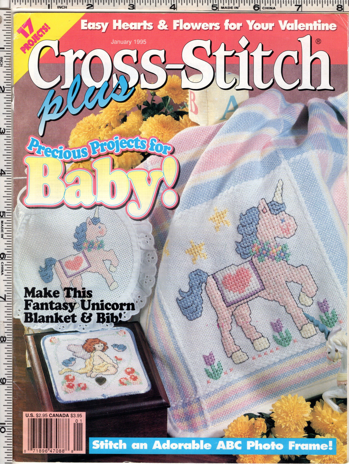 Cross-Stitch Plus Magazine January 1995 17 Projects! 31 Pages