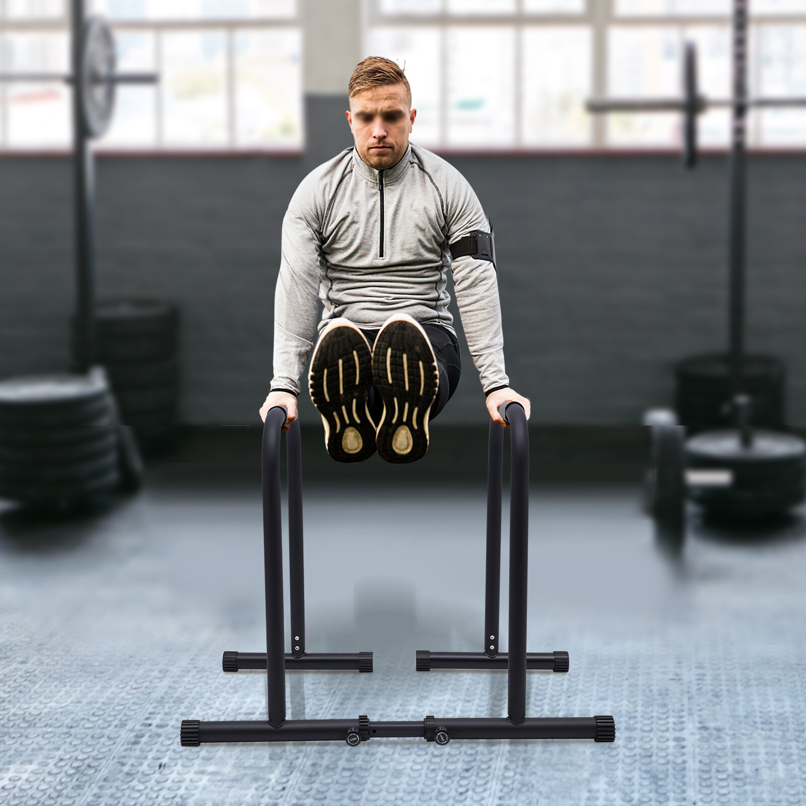 Dip Bar, Adjustable Parallel Bars for Home Workout, Dip Station with (440 LBS)