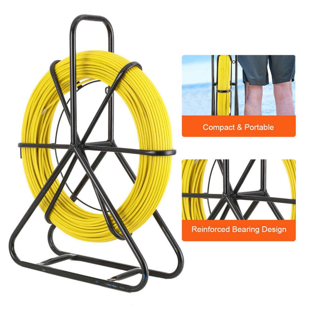 Fish Tape Fiberglass 1/4 in Electrical Fish Tape Duct Rodder Fishtape Wire Pulle