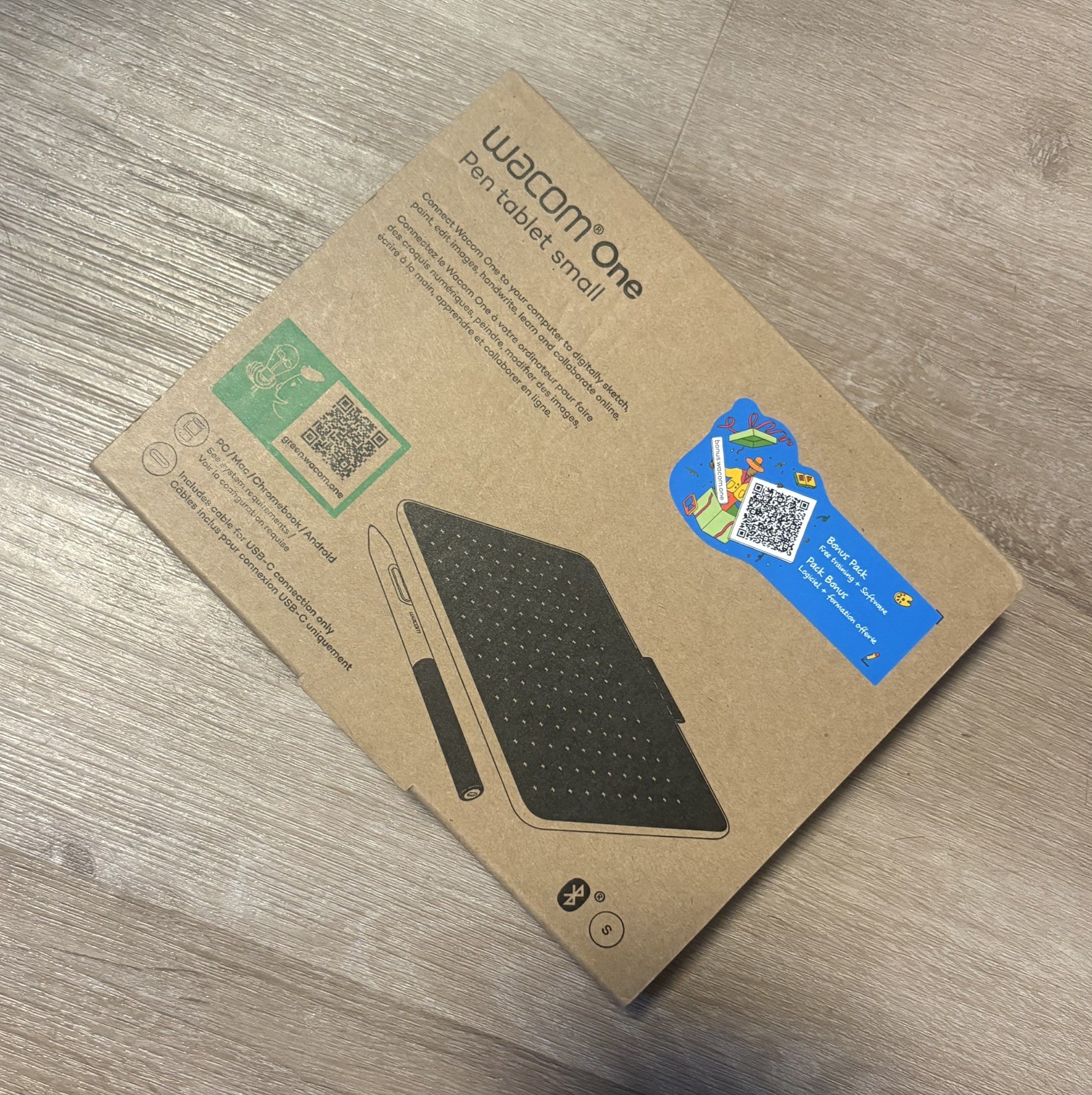 Wacom CTC4110WLW0A One S Bluetooth Creative Drawing Tablet with Pen, White