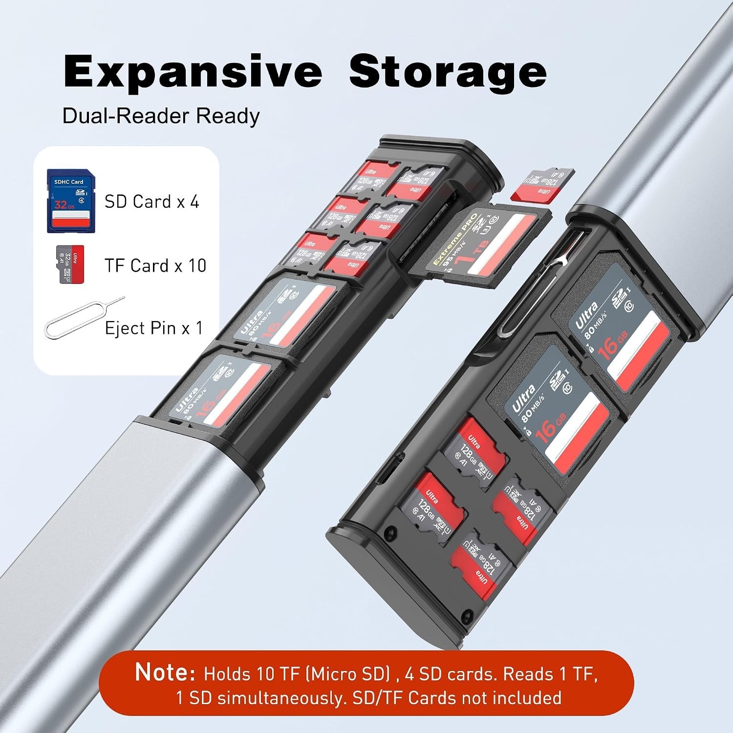UHS-II SD Card Holder & Reader USB 3.1