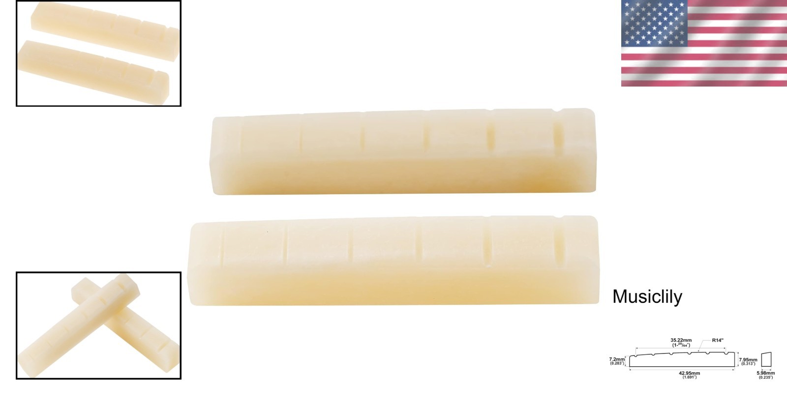 Acoustic Guitar Bone Nuts for Ibanez, PRS