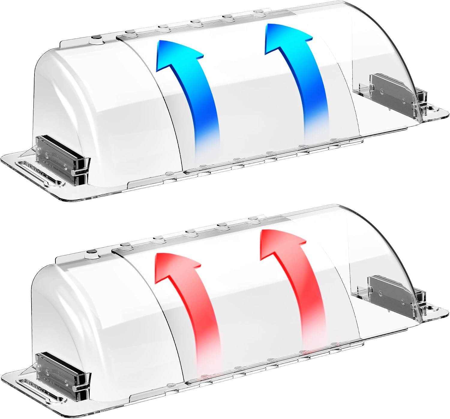 2-Pack Register Vent Deflector, Aerospace-Grade Clear Design, 8.5-15 in