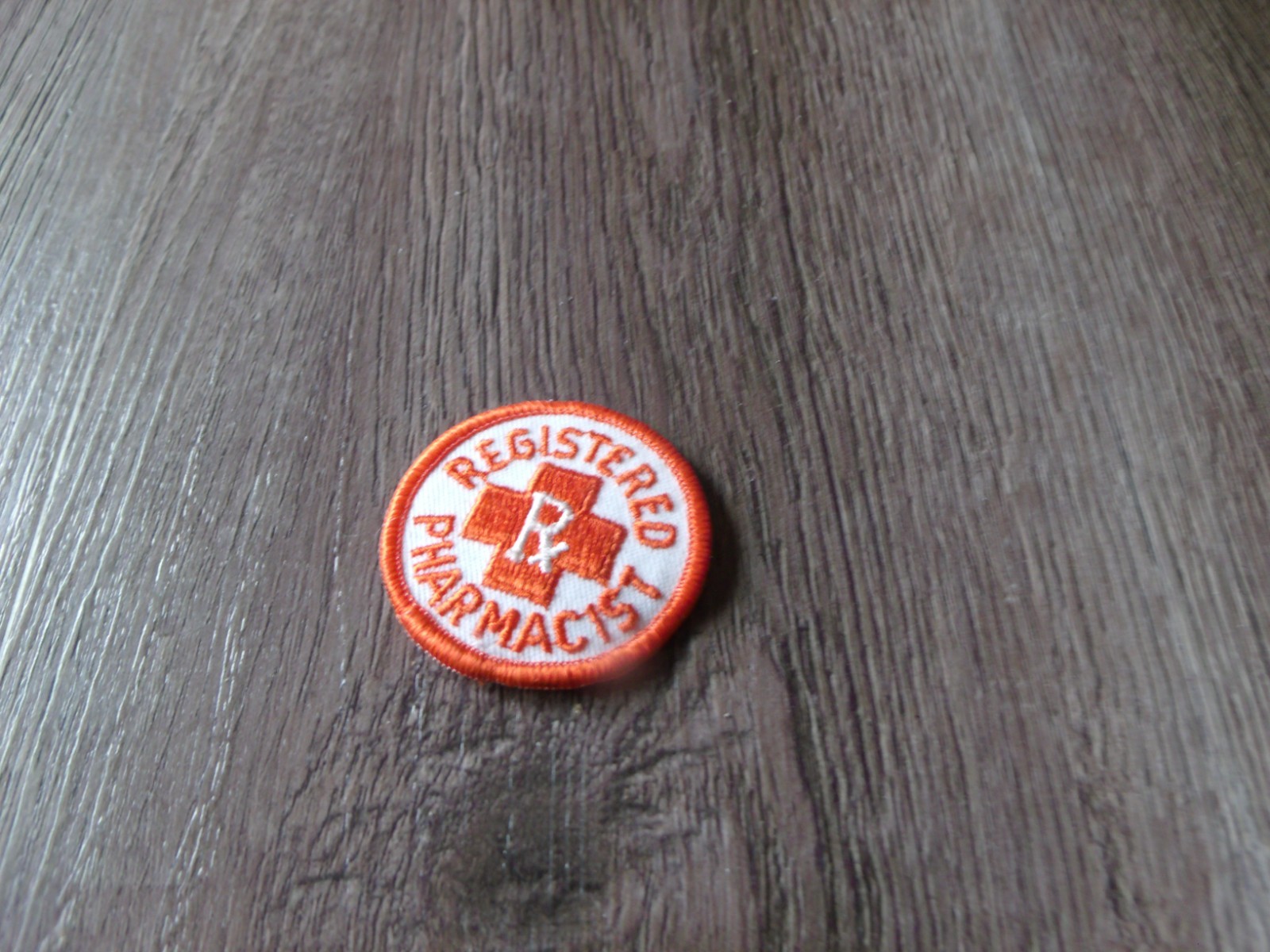 COLLECTIBLE REGISTERED RX PHARMACISTS PATCH 2 INCH DIAMETER