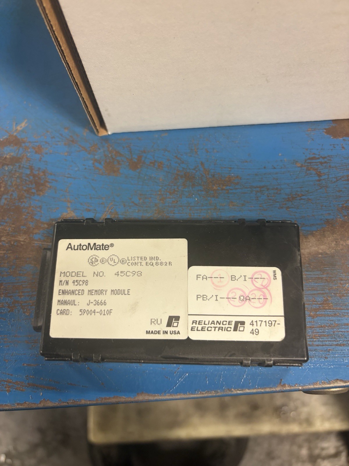 NEW NO BOX Reliance Electric 45C98 Enhanced Memory Module for Automate