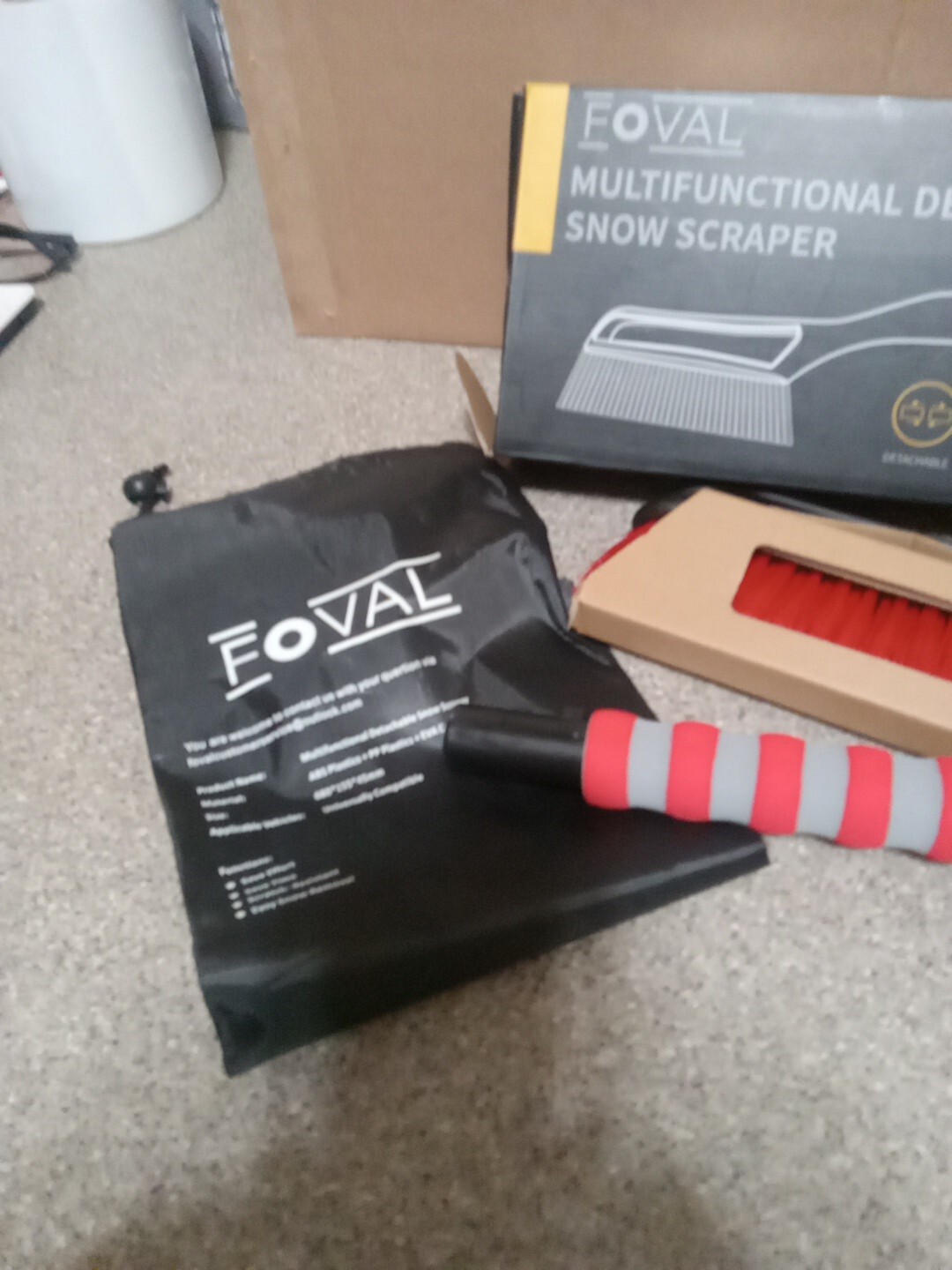 Foval Multifunctional Detachable Snow Scraper Set 2 Pack