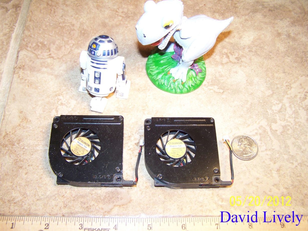 2x Lot Dell Latitude D600 Inspiron 600M Fans GB0506PGV1-8A 4R197 CN-04R197