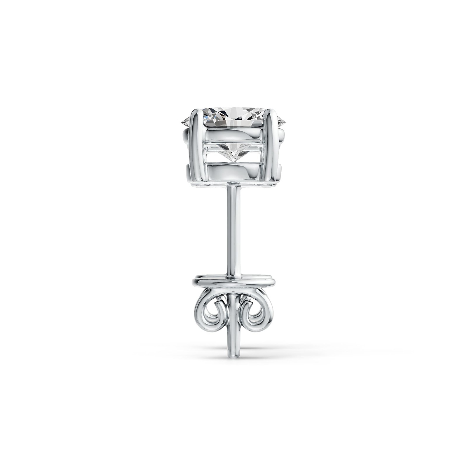 Sterling Silver Semi Mount Earrings Setting Oval OV 5X4mm Simple Stud