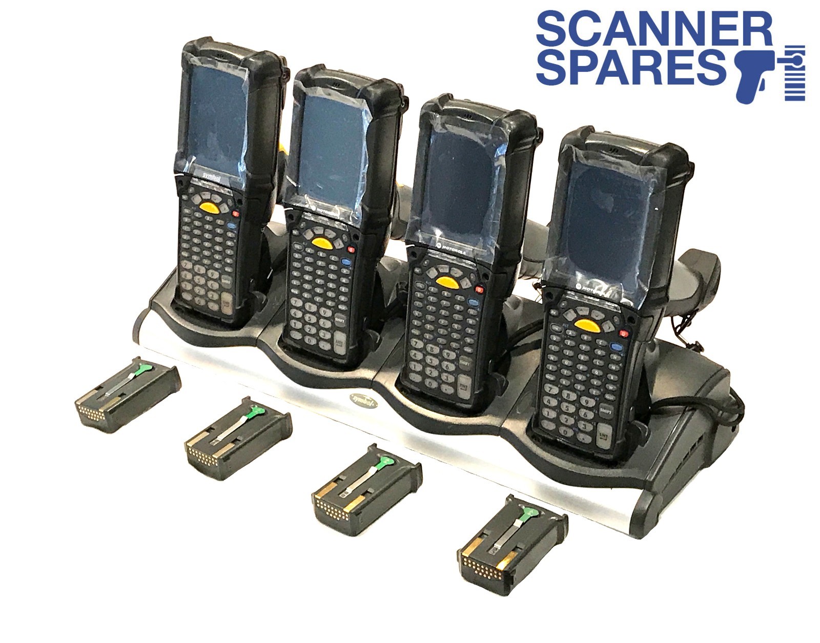 Lot of 4 Symbol Motorola MC9090-GJ0HJEFA6WR LORAX Long Range WM5 Dock & Warranty