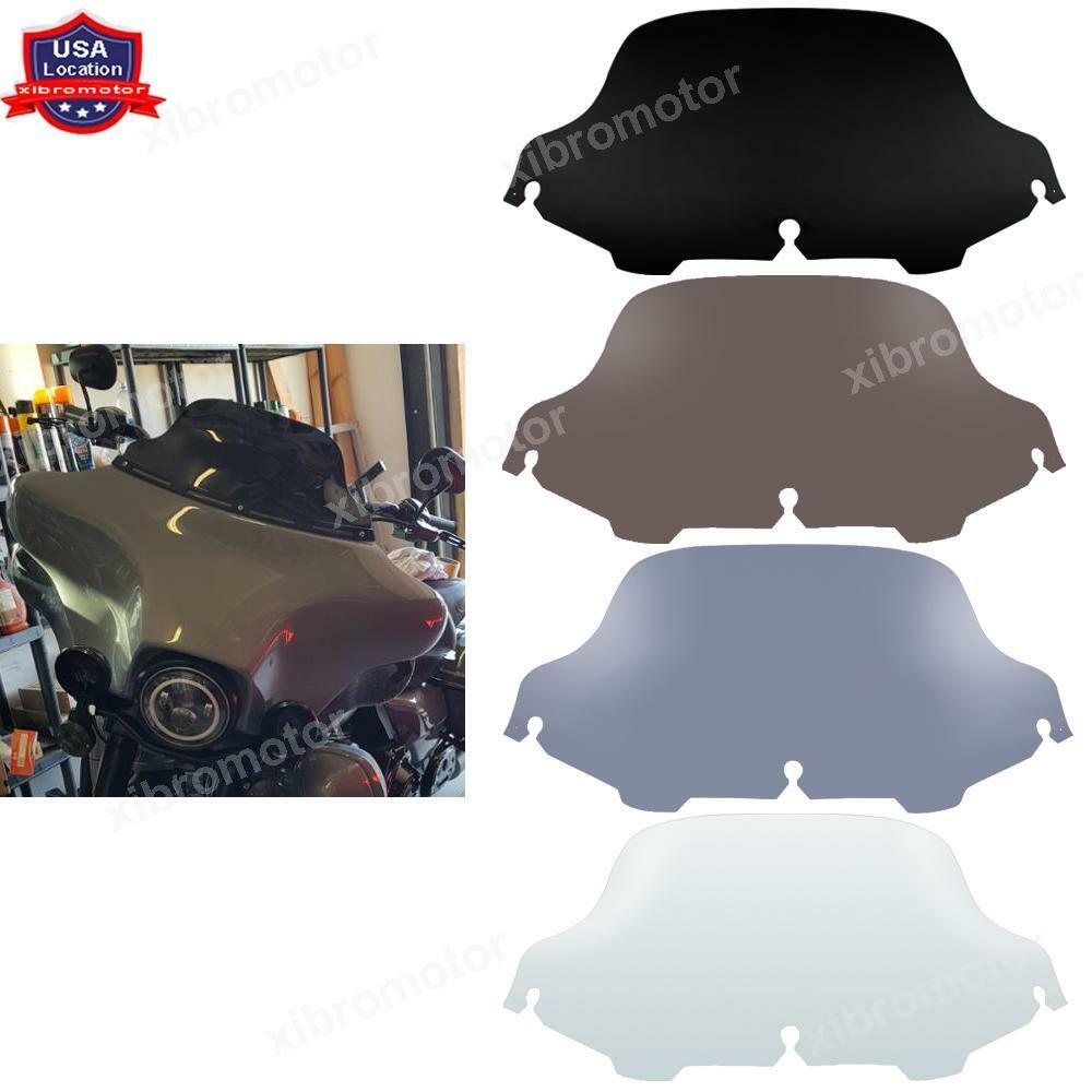8'' Motorcycle Wave Windshield For Harley Touring Street Electra Glide FLH 96-13