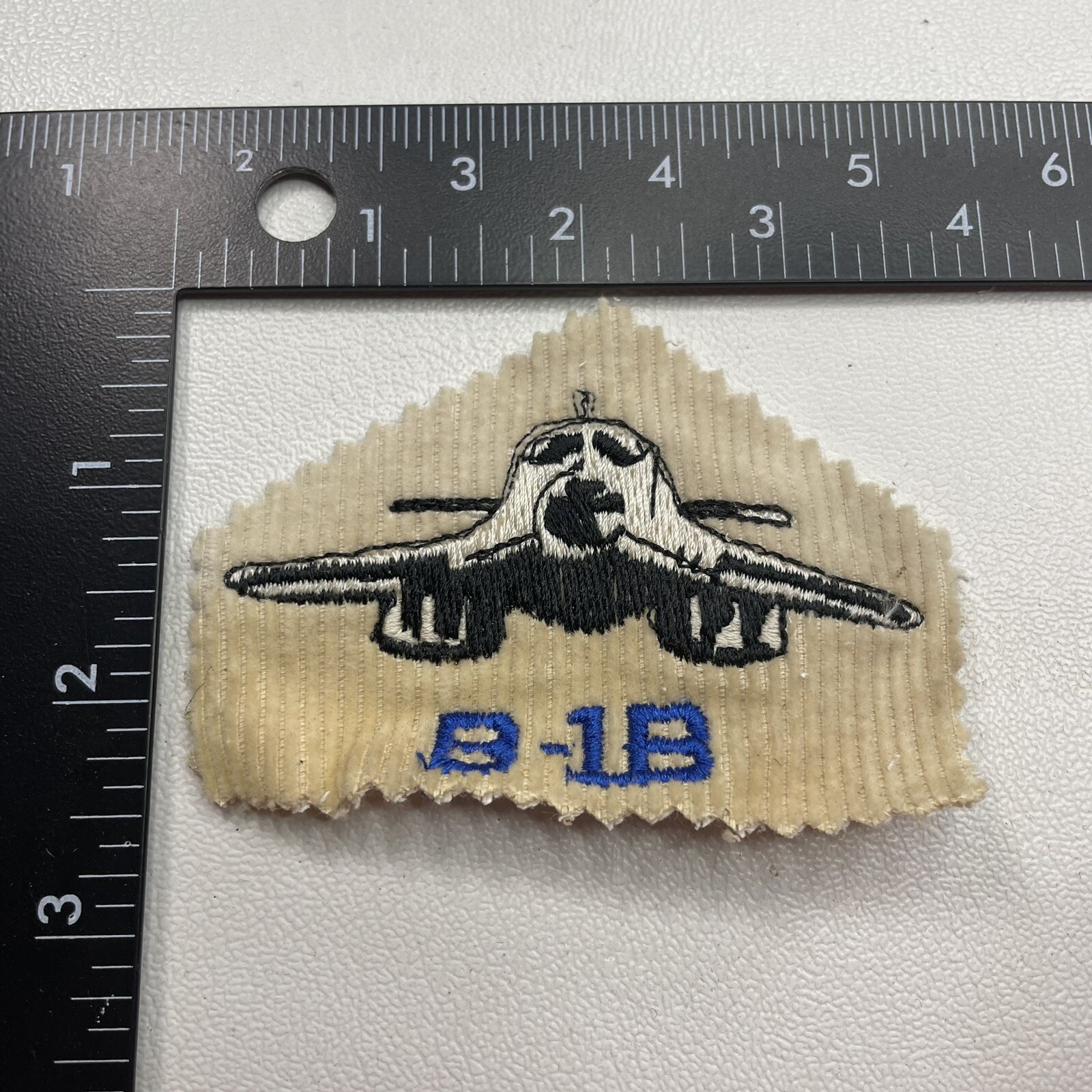 As-Is-Stained & Zig-Zag-Cut-From-Hat B-1B Airplane Patch 20U6